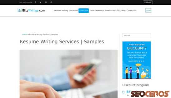 elitewritings.com/resume-writing-services.html desktop előnézeti kép