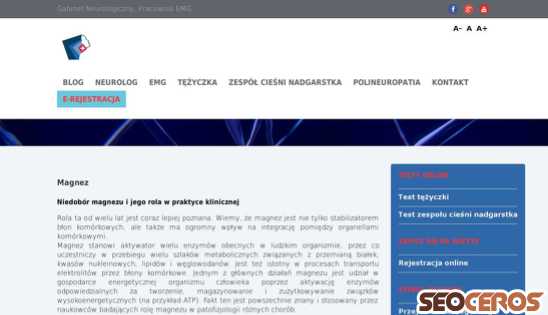 emg-neurolog.pl/magnez desktop obraz podglądowy