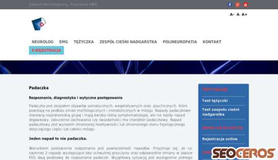 emg-neurolog.pl/padaczka desktop obraz podglądowy