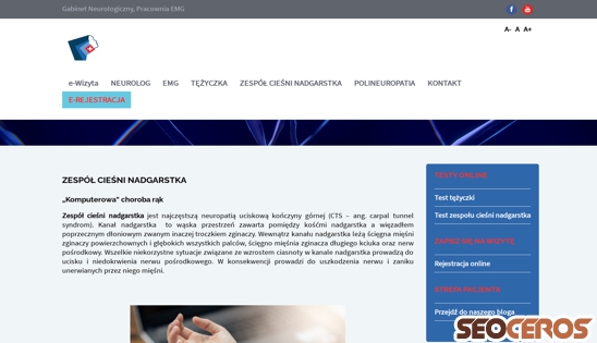 emg-neurolog.pl/zespol-ciesni-nadgarstka desktop preview