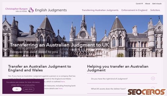 englishjudgments.com.au/home desktop náhled obrázku
