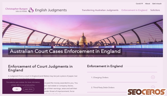 englishjudgments.com.au/enforcements-in-england desktop előnézeti kép