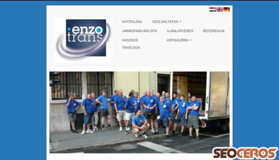 enzotrans.hu desktop náhľad obrázku