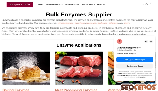 enzymes.bio desktop previzualizare