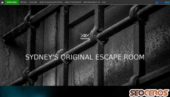 escaperoom.sydney desktop previzualizare