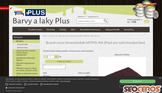 eshop.barvyplus.cz/brusne-rouno-cervenohnede-saitpol-ma-p150-pro-rucni-brouseni-kovu desktop previzualizare