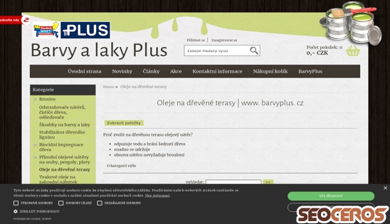 eshop.barvyplus.cz/kategorie/oleje-na-drevene-terasy-www-barvyplus-cz desktop előnézeti kép