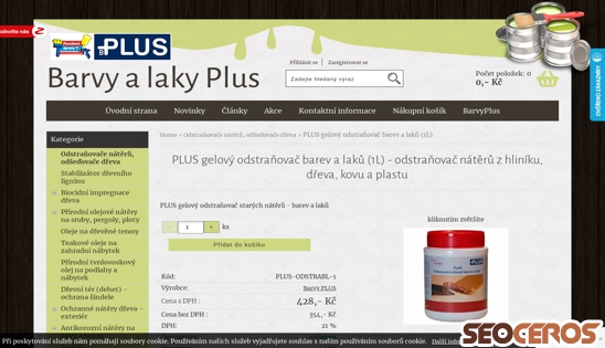 eshop.barvyplus.cz/plus-gelovy-odstranovac-barev-a-laku-1l-odstranovac-nateru-z-hliniku-dreva-kovu-a-plastu desktop vista previa