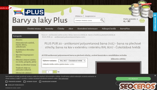 eshop.barvyplus.cz/plus-pur-20-antikorozni-polyuretanova-barva-10l-barva-na-plechove-strechy-barva-na-kov-v-exterieru-i-interieru desktop preview
