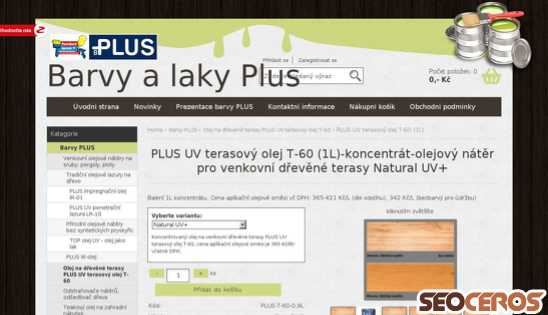 eshop.barvyplus.cz/plus-uv-terasovy-olej-t-60-1l-koncentrat-olejovy-nater-pro-venkovni-drevene-terasy desktop prikaz slike