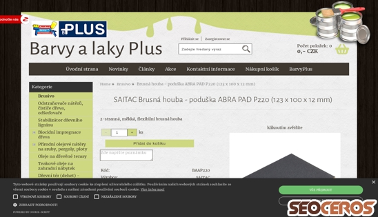eshop.barvyplus.cz/saitac-brusna-houba-poduska-abra-pad-p220-123-x-100-x-12-mm desktop náhled obrázku
