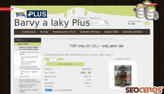 eshop.barvyplus.cz/top-olej-uv-1l-olej-jako-lak desktop förhandsvisning