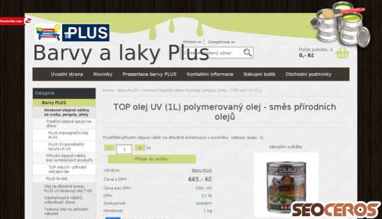 eshop.barvyplus.cz/top-olej-uv-1l-polymerovany-olej-smes-prirodnich-oleju desktop obraz podglądowy