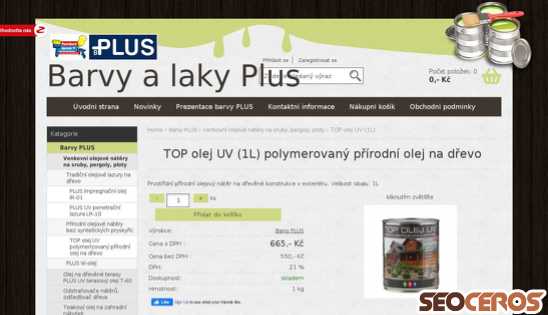 eshop.barvyplus.cz/top-olej-uv-1l-polymerovany-prirodni-olej-na-drevo desktop preview