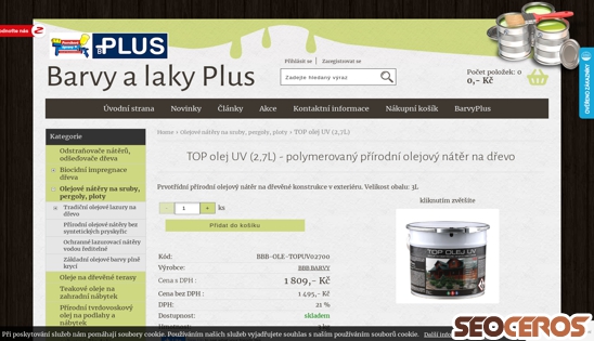 eshop.barvyplus.cz/top-olej-uv-2-7l-polymerovany-prirodni-olejovy-nater-na-drevo desktop náhled obrázku