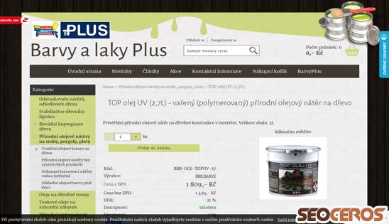 eshop.barvyplus.cz/top-olej-uv-2-7l-vareny-polymerovany-prirodni-olejovy-nater-na-drevo desktop previzualizare