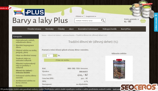 eshop.barvyplus.cz/tradicni-drevni-ter-drevny-dehet-1l-nater-na-sindel-a-drevo-zakopane-v-zemi desktop preview
