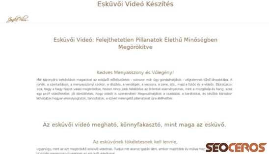 EskuvoiVideoHD.hu desktop előnézeti kép
