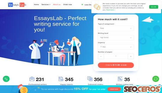 essayslab.com desktop preview