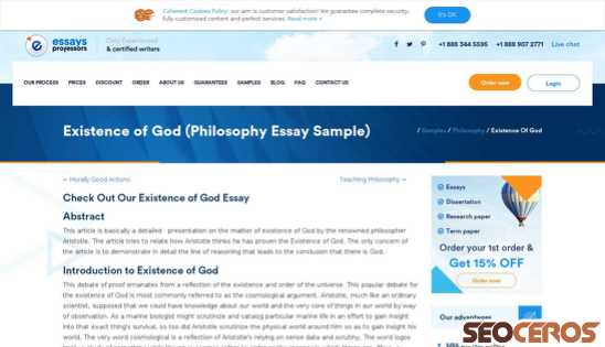 essaysprofessors.com/samples/philosophy/existence-of-god.html desktop előnézeti kép