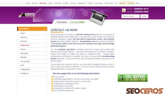 essayswriters.com/contacts.html desktop Vista previa