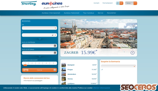 eurolines.com/it desktop náhled obrázku