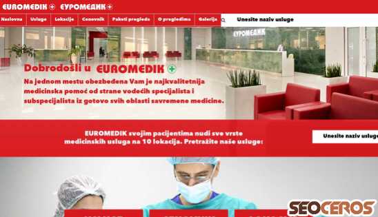 euromedic.rs desktop náhľad obrázku