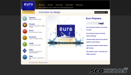europolymers.co.uk desktop náhľad obrázku