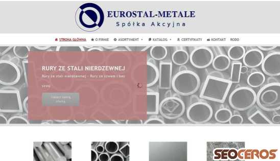 eurostal-metale.pl desktop prikaz slike