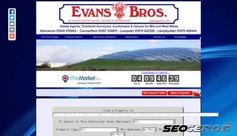 evansbros.co.uk desktop Vista previa