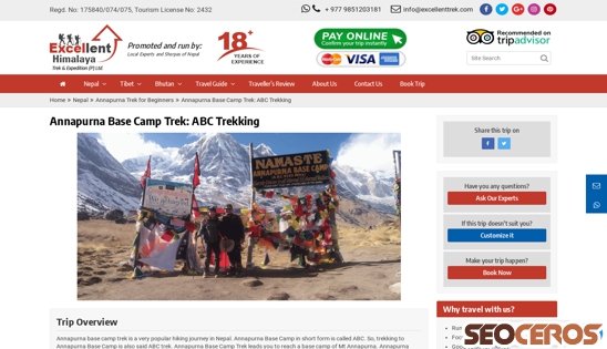 excellenttrek.com/annapurna-base-camp-trek-abc-trekking-nepal desktop obraz podglądowy
