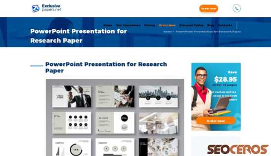 exclusivepapers.net/powerpoint-presentation-for-research-paper.php desktop előnézeti kép