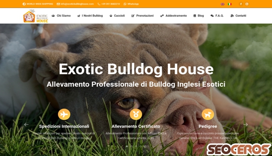 exoticbulldoghouse.com desktop förhandsvisning