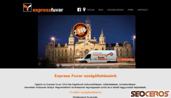 expressfuvar.hu desktop náhľad obrázku