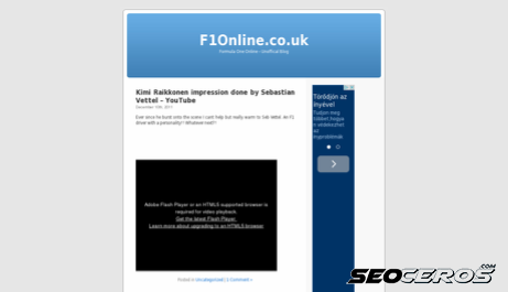 f1online.co.uk desktop förhandsvisning