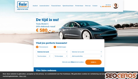 fairautolease.nl desktop förhandsvisning