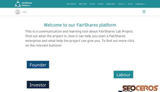 fairsharesplatform.eu desktop prikaz slike