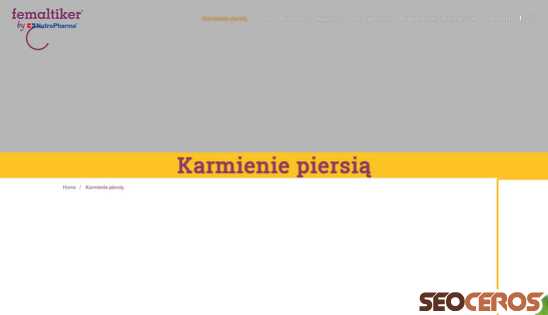 femaltiker.pl/karmienie-piersia desktop náhled obrázku