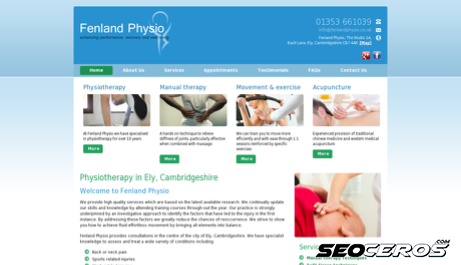 fenlandphysio.co.uk desktop előnézeti kép