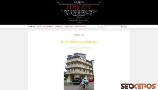 ferrkft.hu desktop náhled obrázku