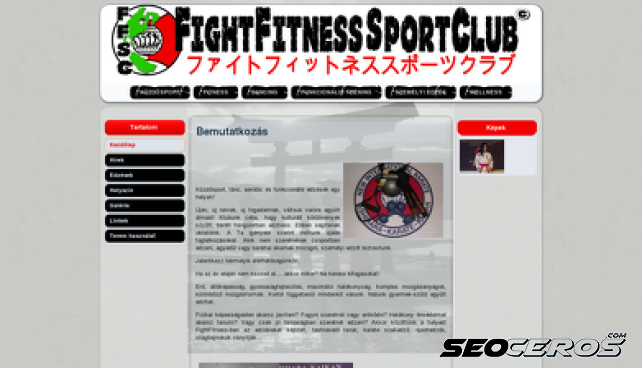 fightfitness.hu desktop náhľad obrázku