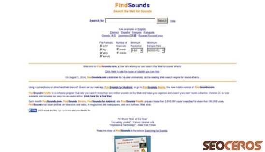 findsounds.com desktop előnézeti kép