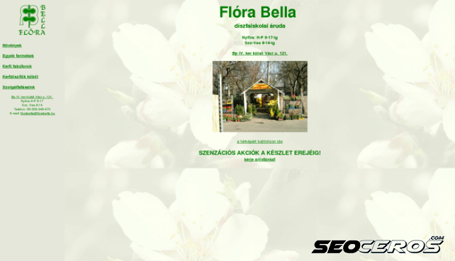 florabella.hu desktop förhandsvisning