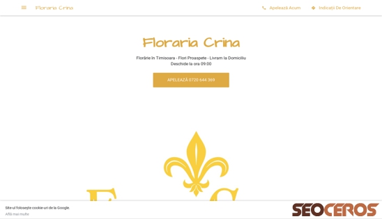 florariacrina.business.site desktop Vista previa