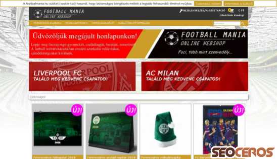 footballmania.hu desktop förhandsvisning