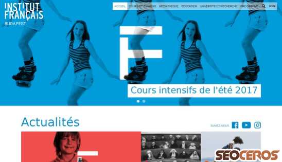 franciaintezet.hu desktop previzualizare