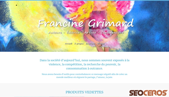 francinegrimard.com desktop náhľad obrázku