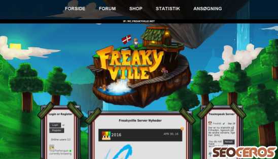 freakyville.net desktop preview