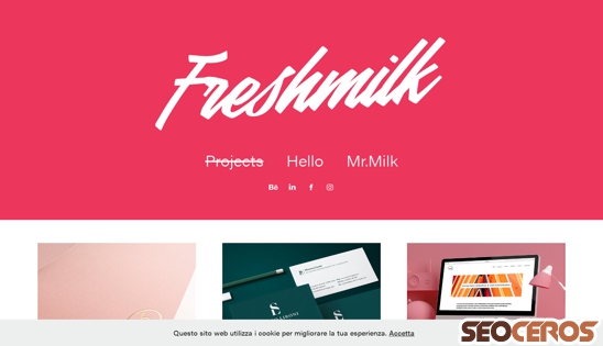 freshmilk.it desktop preview