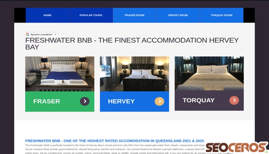 freshwaterbnb.com desktop preview